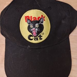Black Cat Fireworks strapback baseball hat